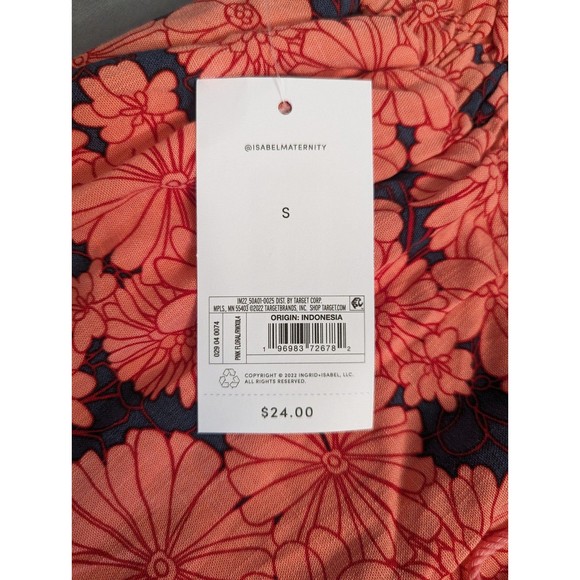 Isabel Maternity Drapey Knit Shorts Pink Floral - Picture 5 of 10